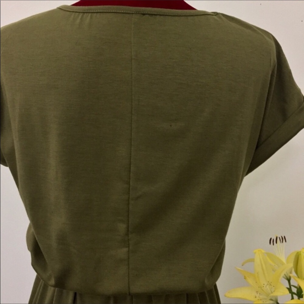 Brand New Dark Green Midi Maxi Faux Wrap Dress - Picture 8 of 10